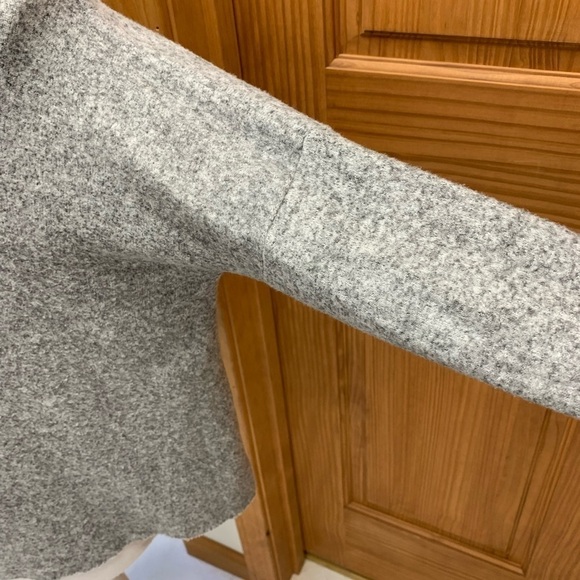 Zara Trafaluc sweater soft acrylic knit boat neck wide sleeve rough hem small - Picture 7 of 7